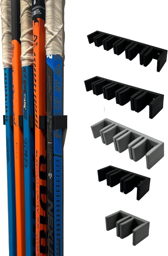 Wall Mounted Hockey Stick Lacrosse Stick Rack Evolution Performance 6 Sticks