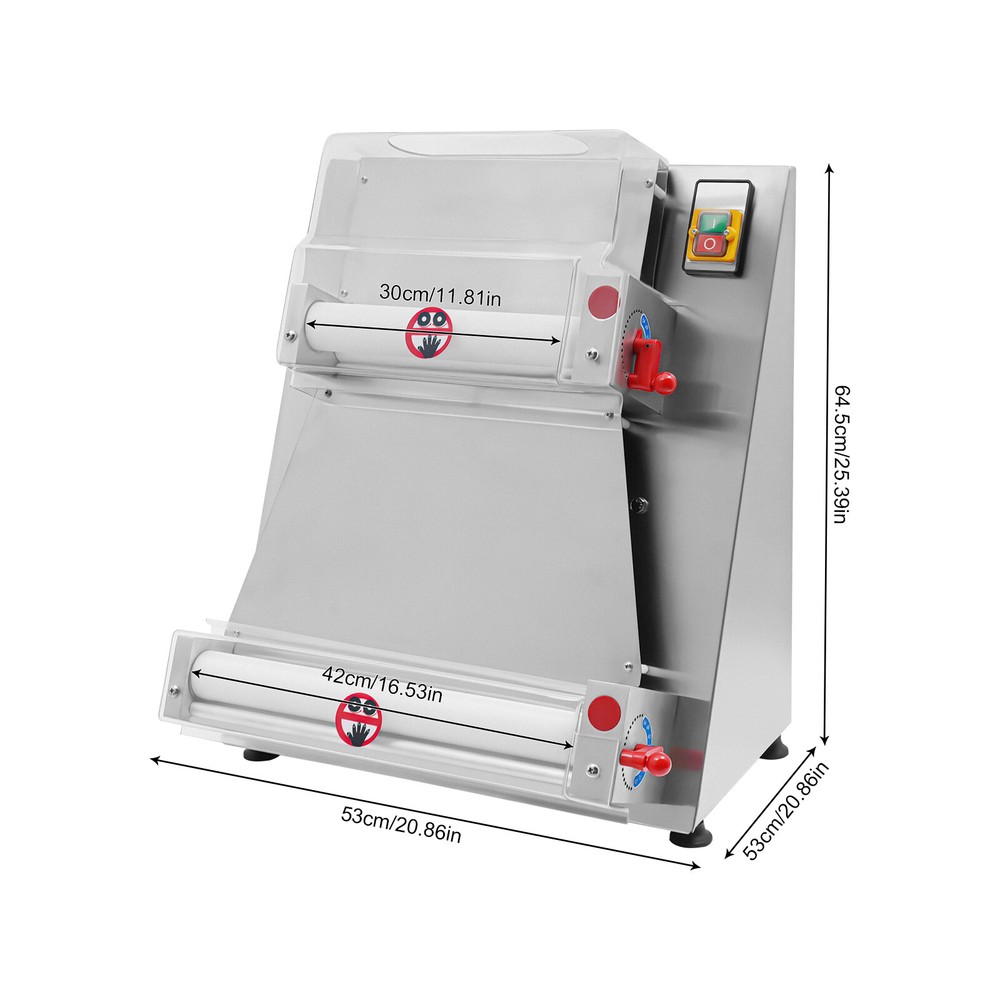 Electric Dough Roller Sheeter Pastry Pizza Maker Press Making Machine 4"-16"