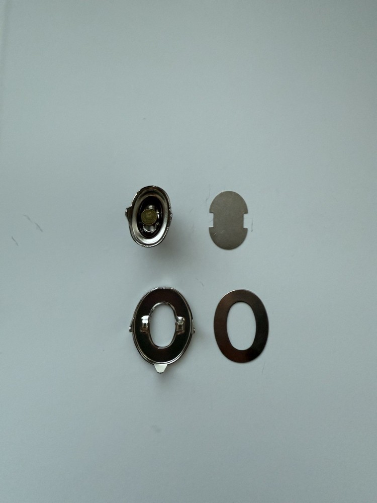 Coach Turnlock Silver Nickel Plate Replacement Hardware, 4 Piece Set, New