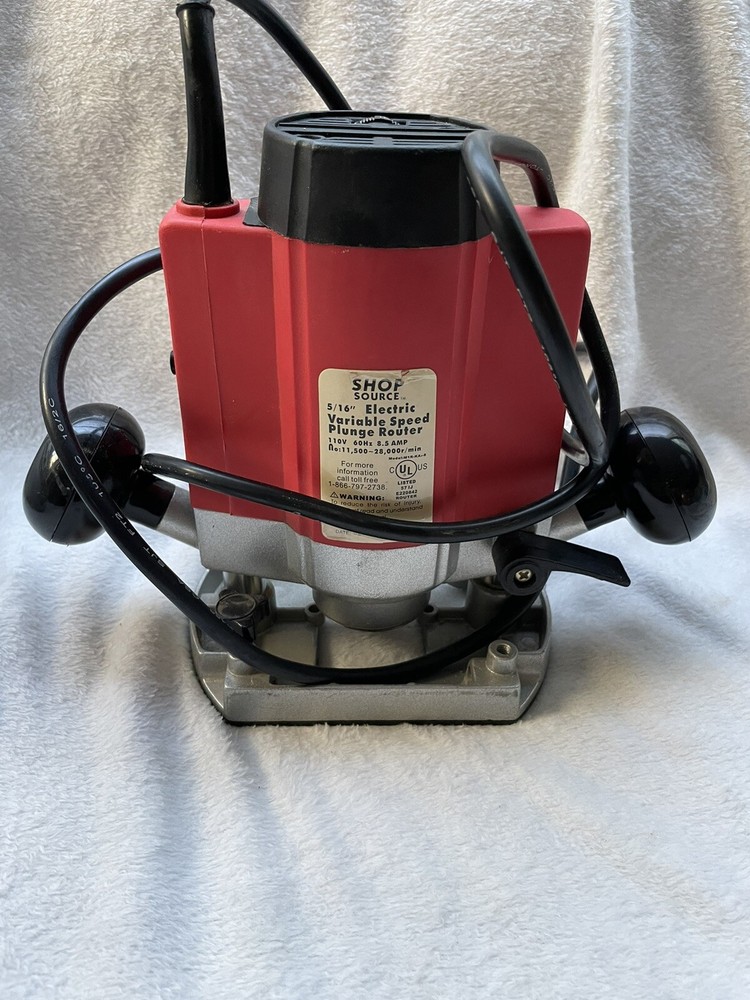 ShopSource 5/16” Electric Plunge Router Variable Speed Woodworking Tool