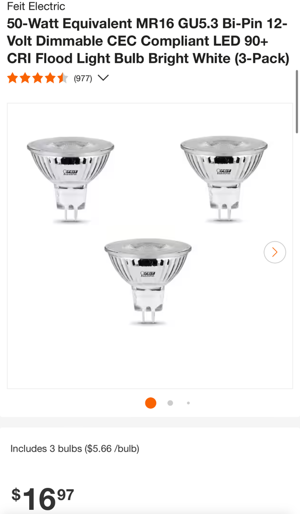 New! Quality! Emerald Low Voltage Halogen/LED Minimalist Track Head in White