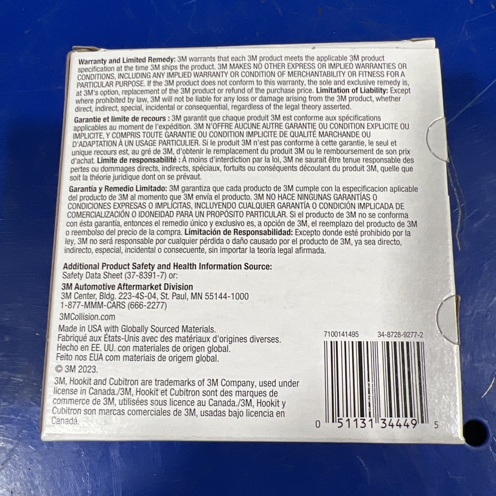 3M Cubitron II Hookit Hook & Loop Clean Sandpaper Sheet 2.75 Roll 320 Grit 34449
