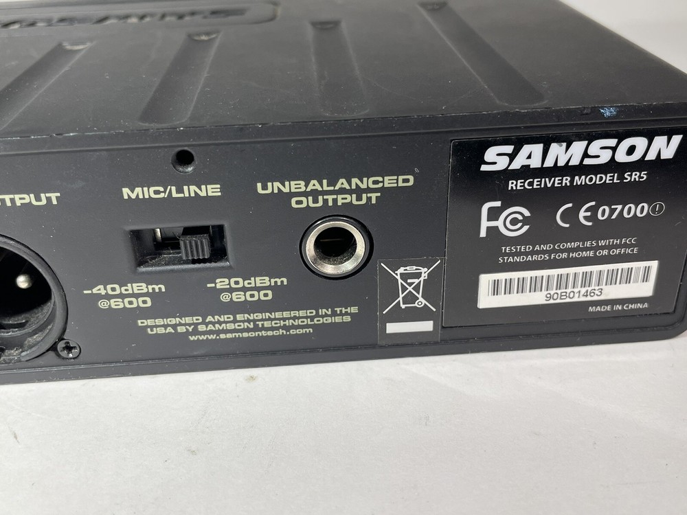 Samson VHF FM Receiver ONLY Stage 5 Model SR5 no cords