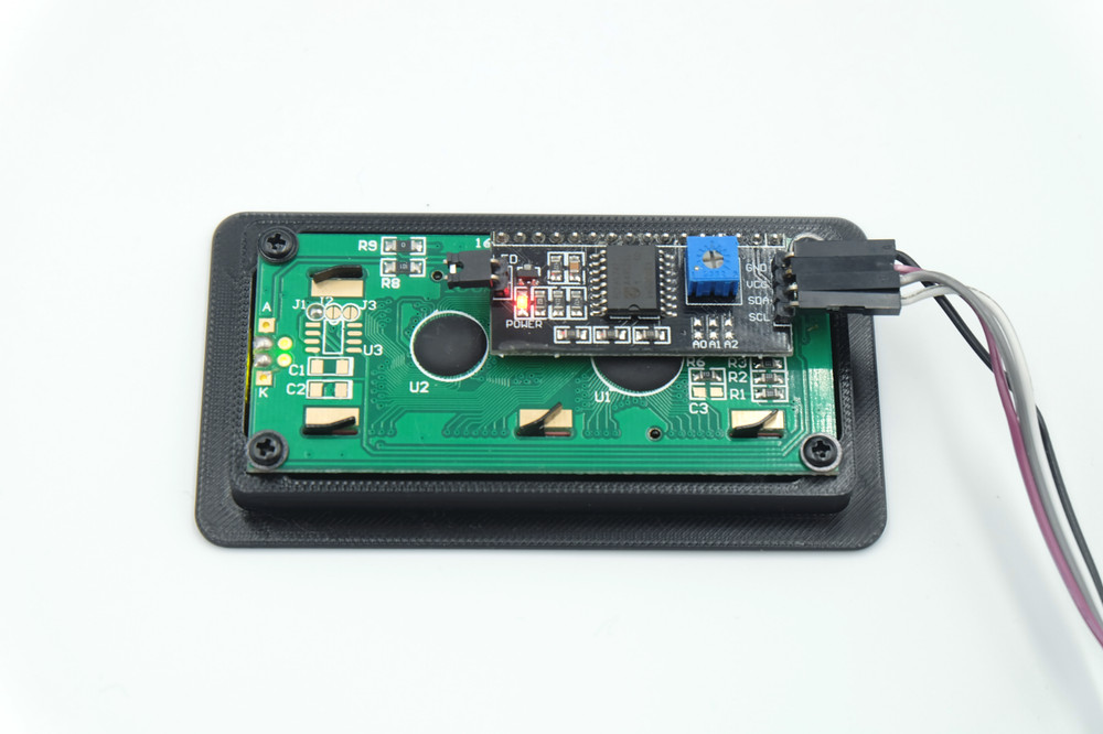 Frame bezel for LCD 1602