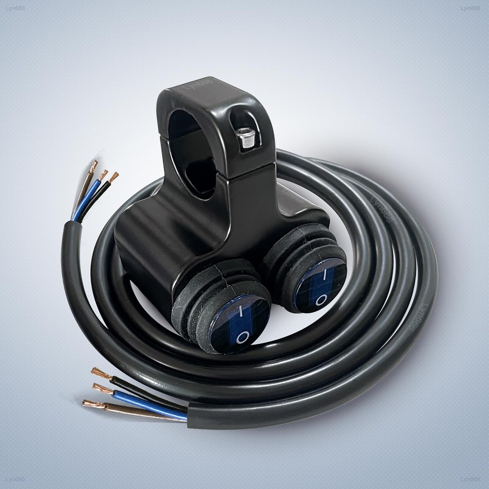 Motorcycle Handlebar Switch ATV Handlebar Light Switch Waterproof Double Cont...