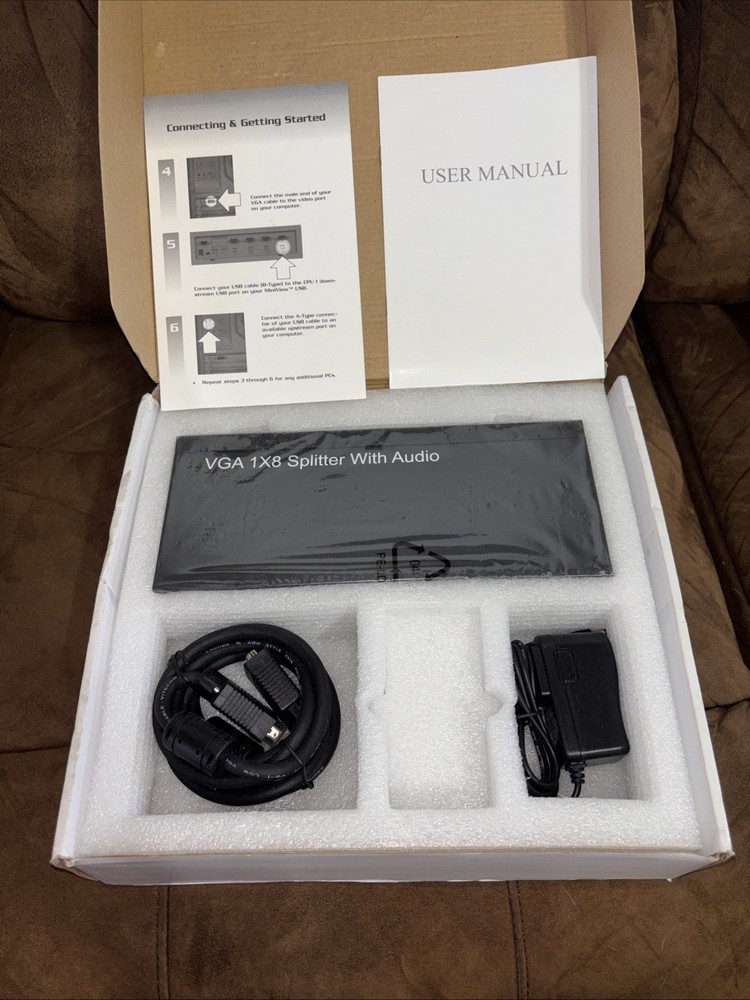 Vanco 1x8 VGA Splitter With Audio 280448