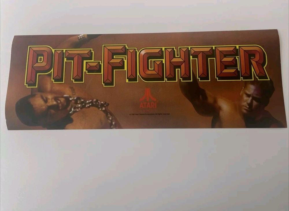 Pit Fighter Arcade Marquee Collectors Quality Atari Original