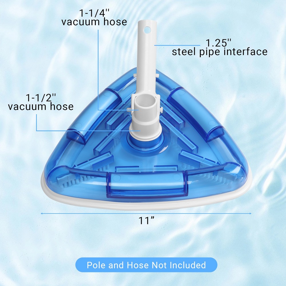 Swimming Pool Vacuum Head Clear View, Transparent Triangle with Connection Pool