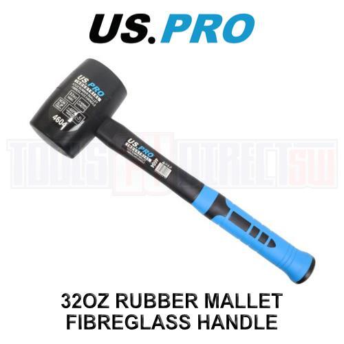 US PRO Tools 32OZ Rubber Mallet With Fibreglass Handle 4604