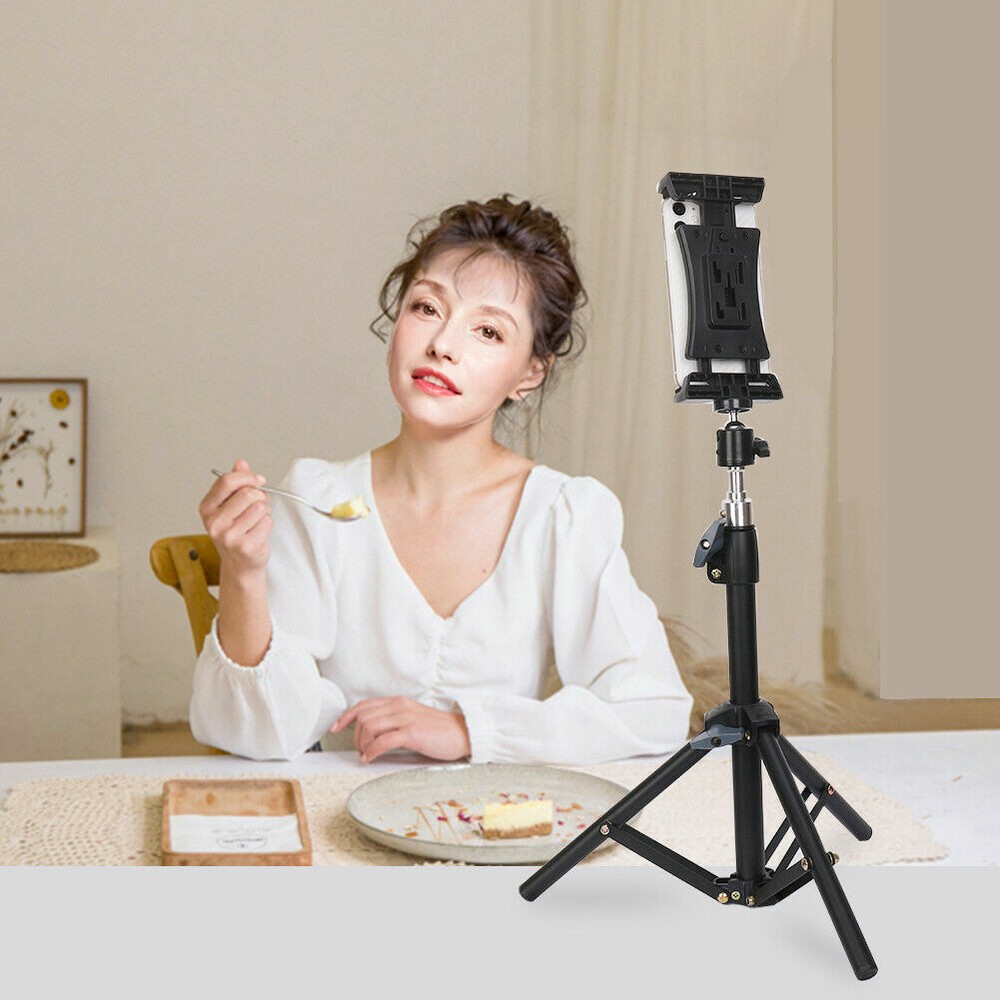 Floor/ Desktop Tripod Stand Tablet Holder LED Selfie Ring Light for iPad Studio