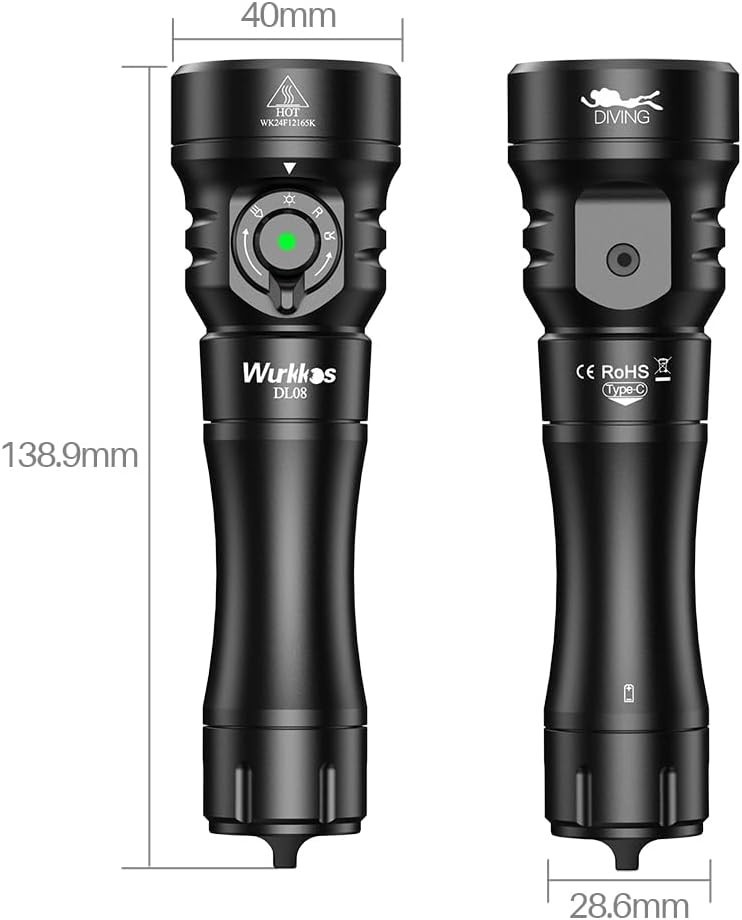 Dive Light 3600 Lumens, Infinite Brightness