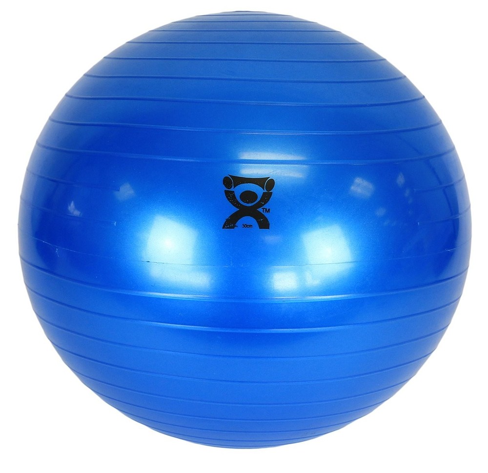 CanDo Inflatable Exercise Ball - Blue 11.8", Durable Extra Thick Non-Slip Sta...