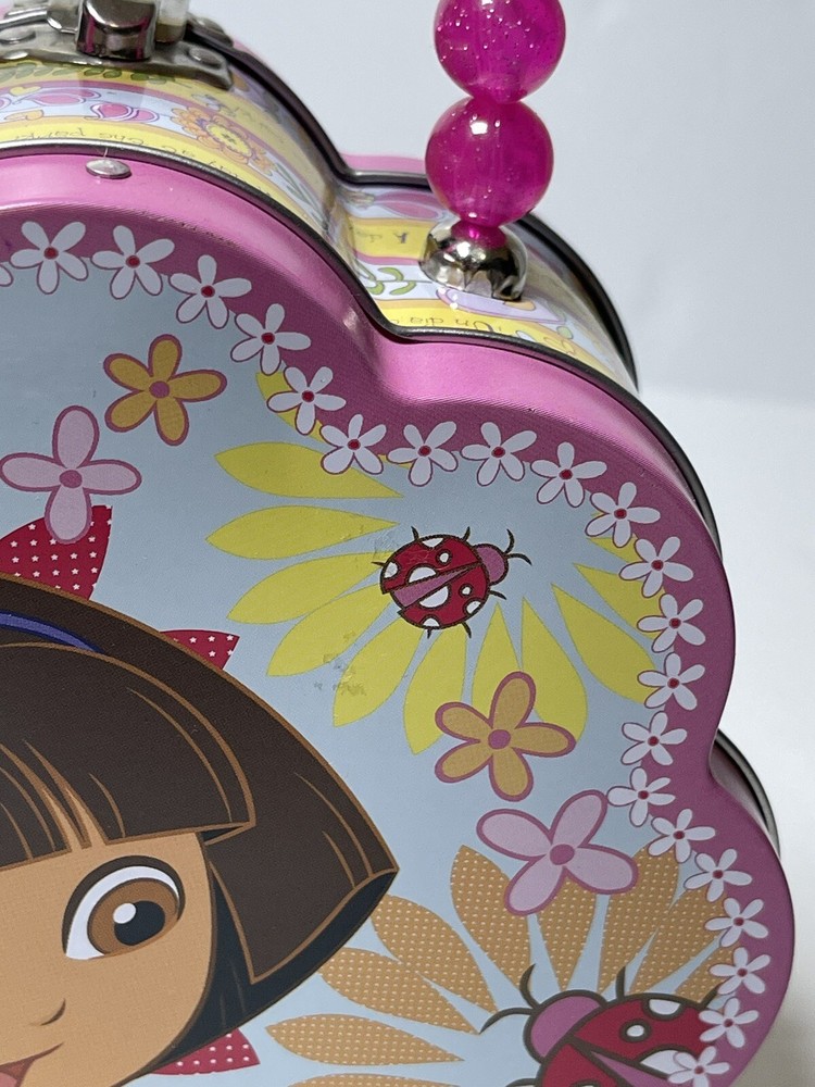 2012 Dora The Explorer Tin Box Co. w Handle Collectible Case