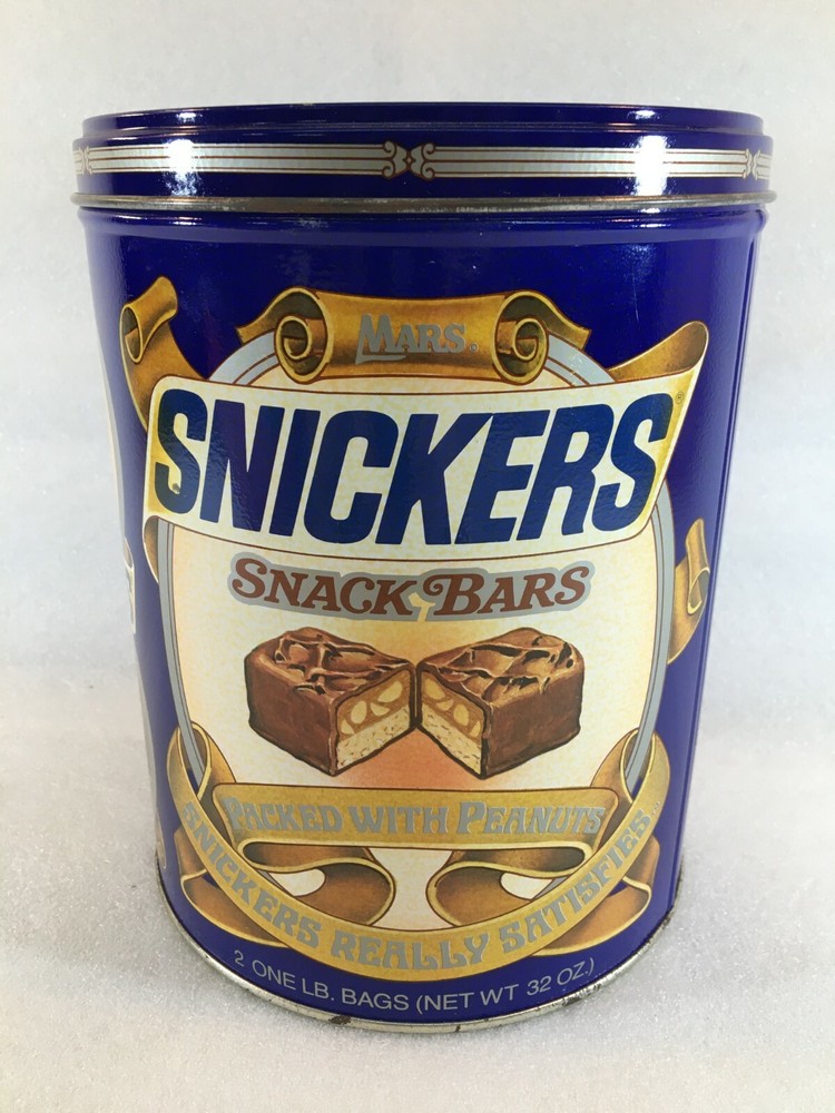 Mars Snickers Snack Bars Metal Tin EMPTY