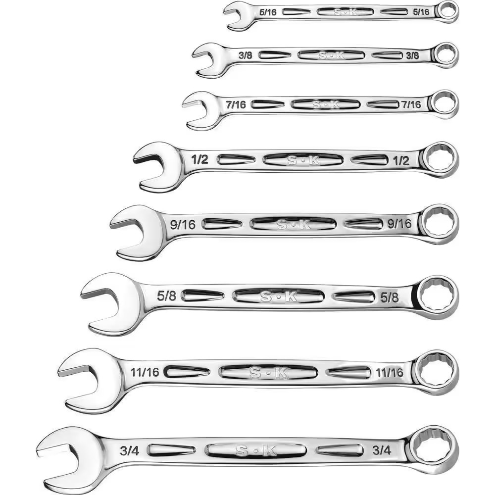 SK01365 SAE Combination Wrench Set (8-Piece)