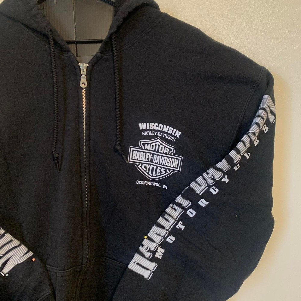 Vintage Harley Davidson Skull & Eagle Hoodie