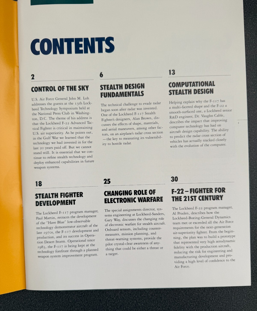 Lockheed Horizons #31 August 1992 Stealth Fighter