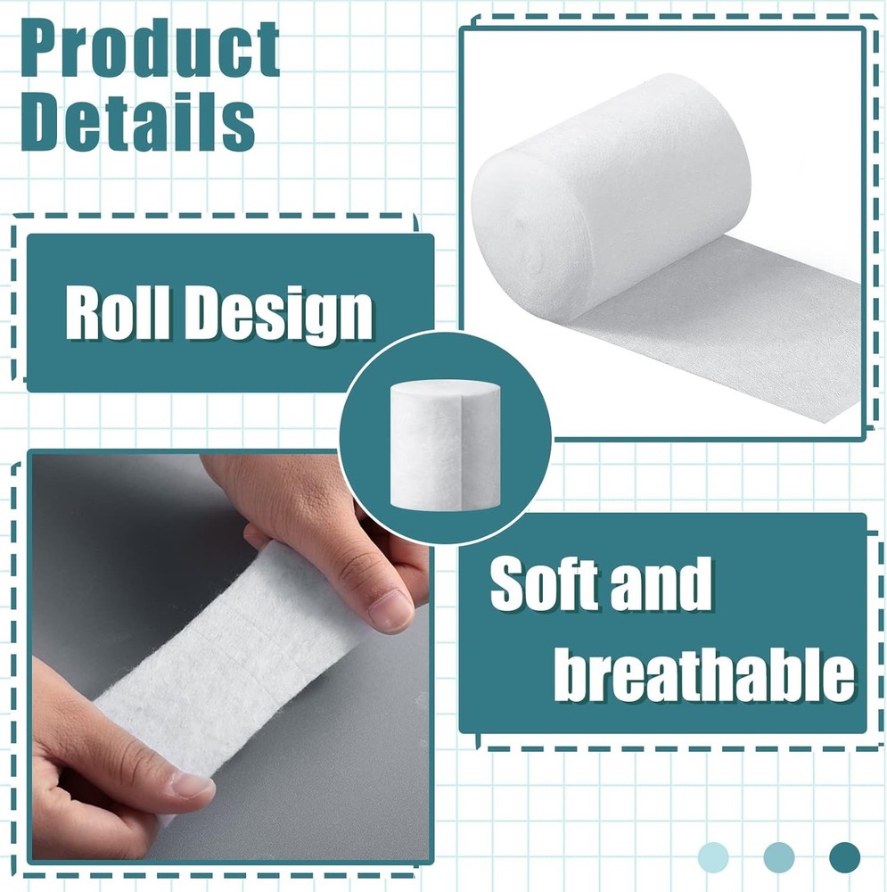 Nuanchu 6 Rolls Cast Padding Soft Individual Pack Use 2 Inch x 8.8 ft