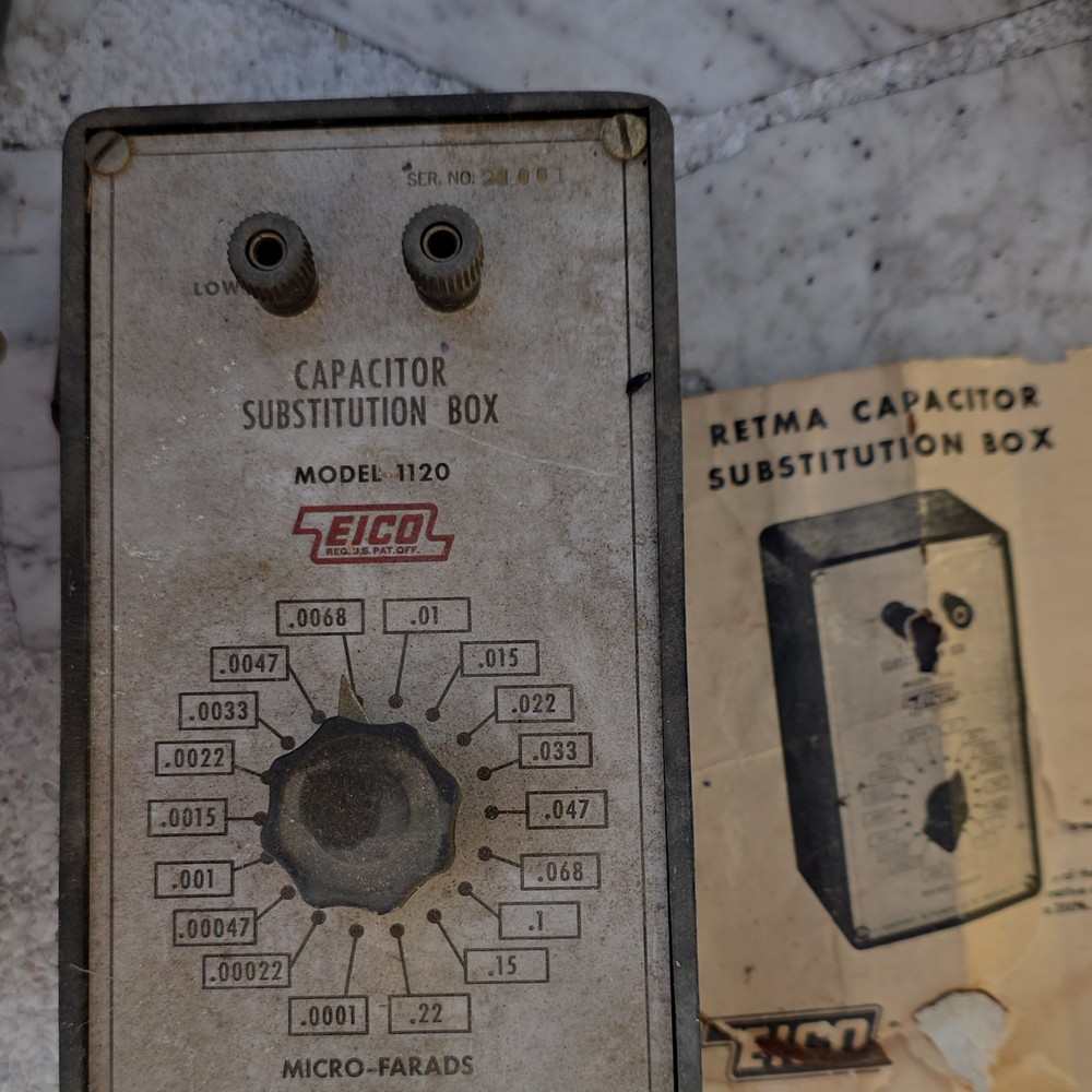 EICO 1120 Capacitance Substitution Box 0.0001-0.22 Microfarads