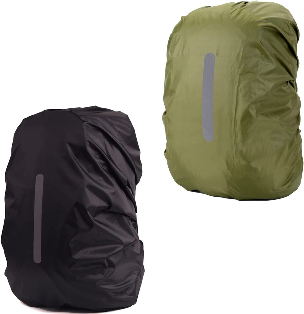 2 Pack Waterproof Rain Cover for Backpack, Backpack Rain Cover with Reflective S