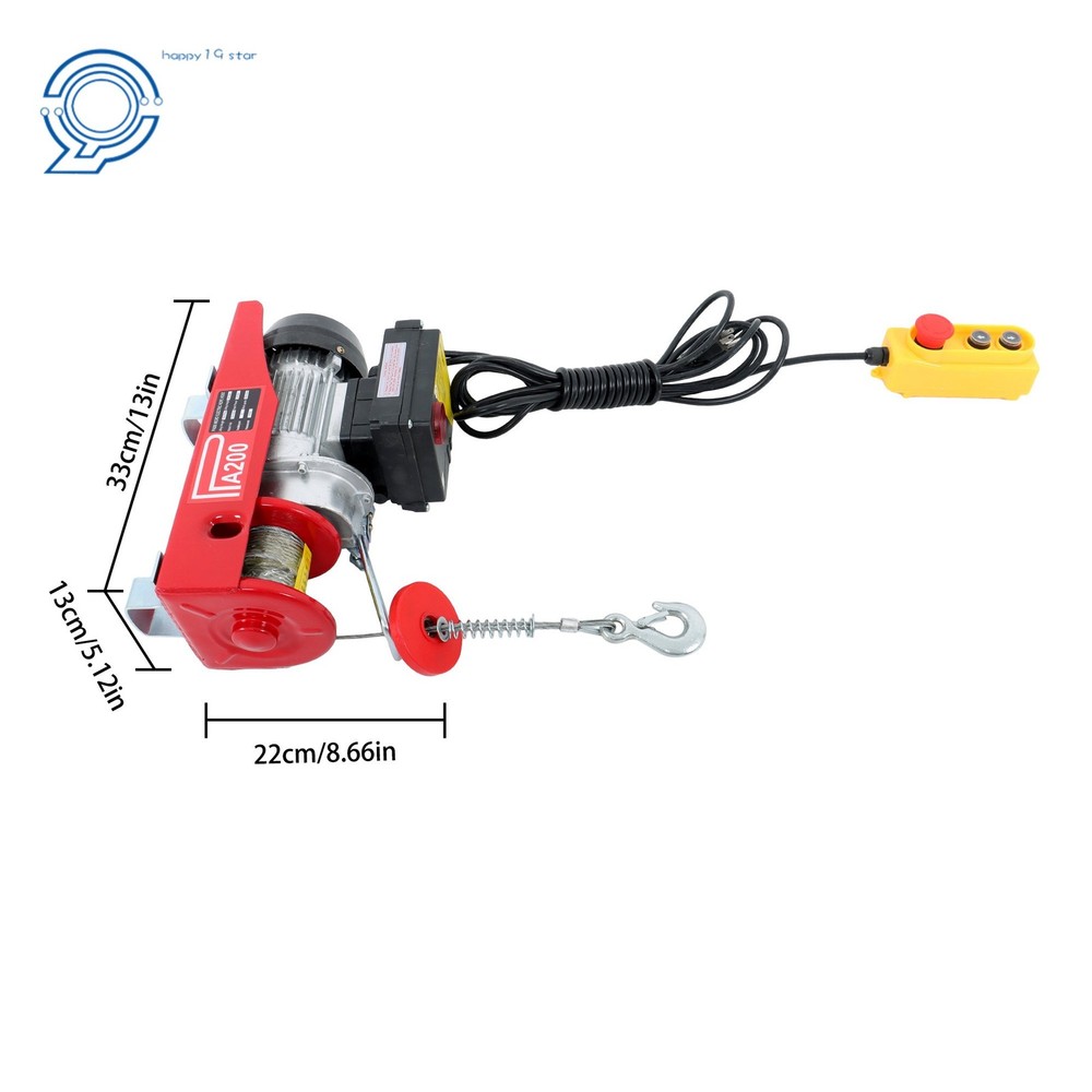 440 lbs 110V Electric Winch w/ 328 ft Wireless & 14 ft Wired Remote Control