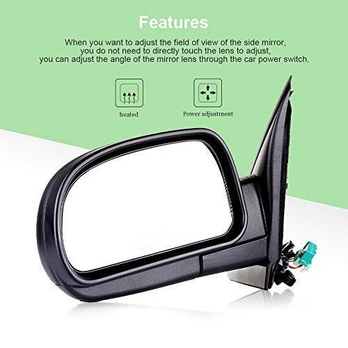 Side View Mirror Driver Side Compatible with 2002-2009 For Chevy Trailblazer,