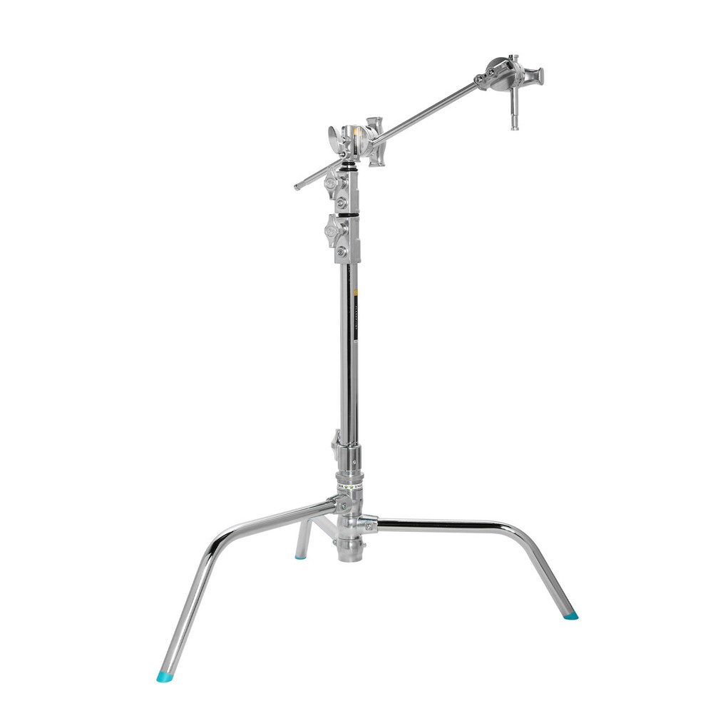 Flashpoint 20" Quick Release Turtle Base C-Stand Kit, Grip Head Arm (Chrome)