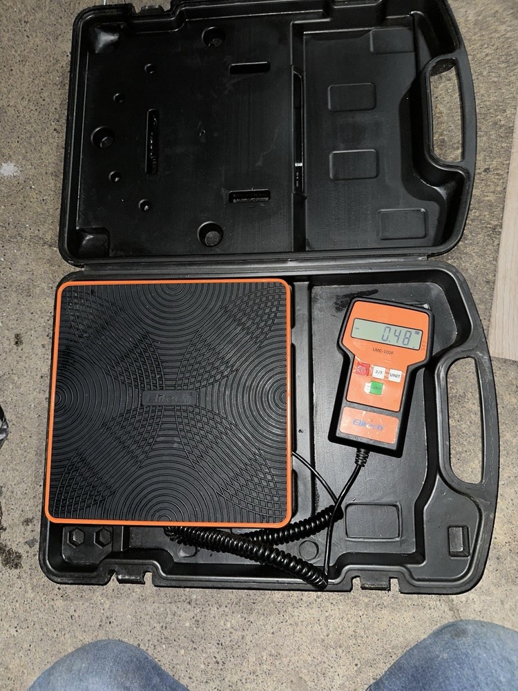 Elitech lmc-100f electronic digital refrigerant charging scale 220lb