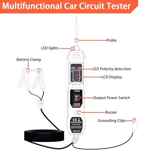 Blue Multifunctional Car Circuit Tester - Component Activation Electrical Tester