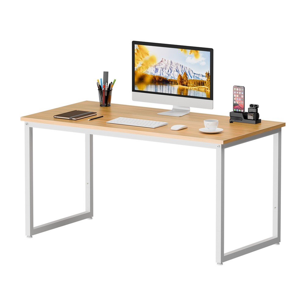 Writing Desk Natural 47" Computer Espresso Style Study Office Desk Corner Table