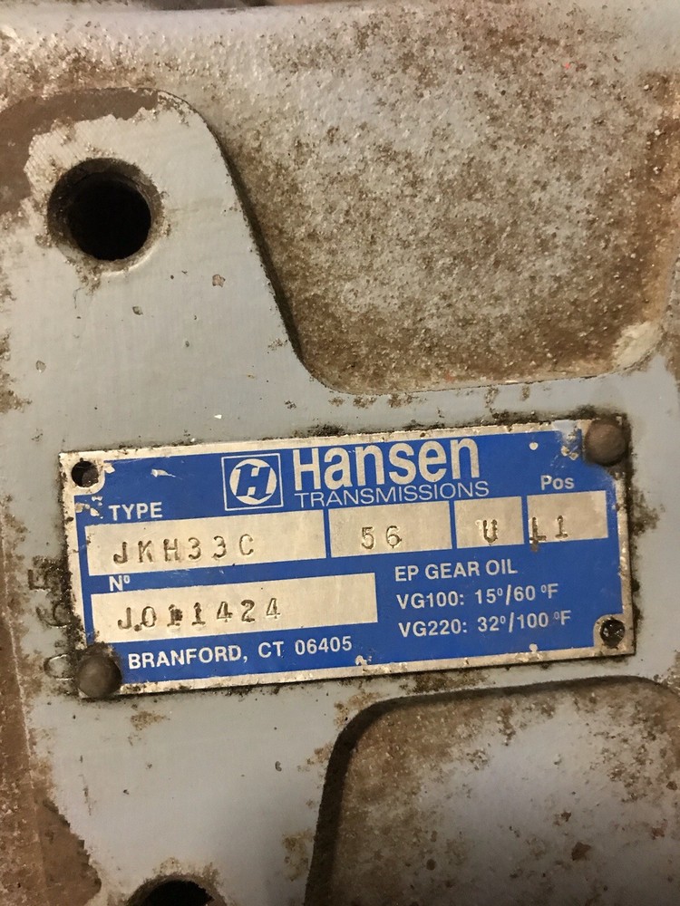 Hansen,JKH33C 56 U,POSL1 Speed Reducer