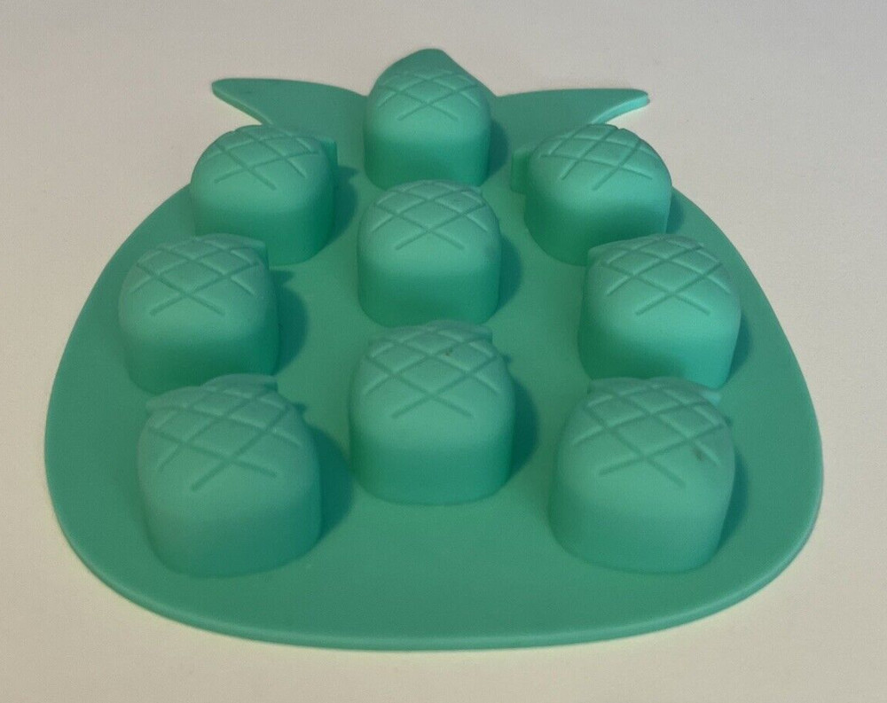 Pineapple Shaped Silicon Ice or Chocolate Mold Ice Cube Tray by Blush 9 Cubes