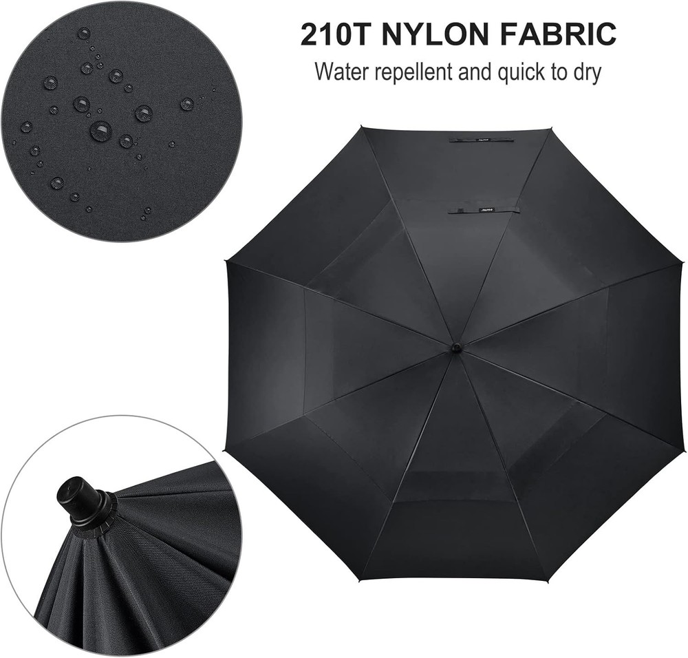 80 Inch Huge Large Oversize Golf Umbrella Double Canopy Vented Windproof Stick U