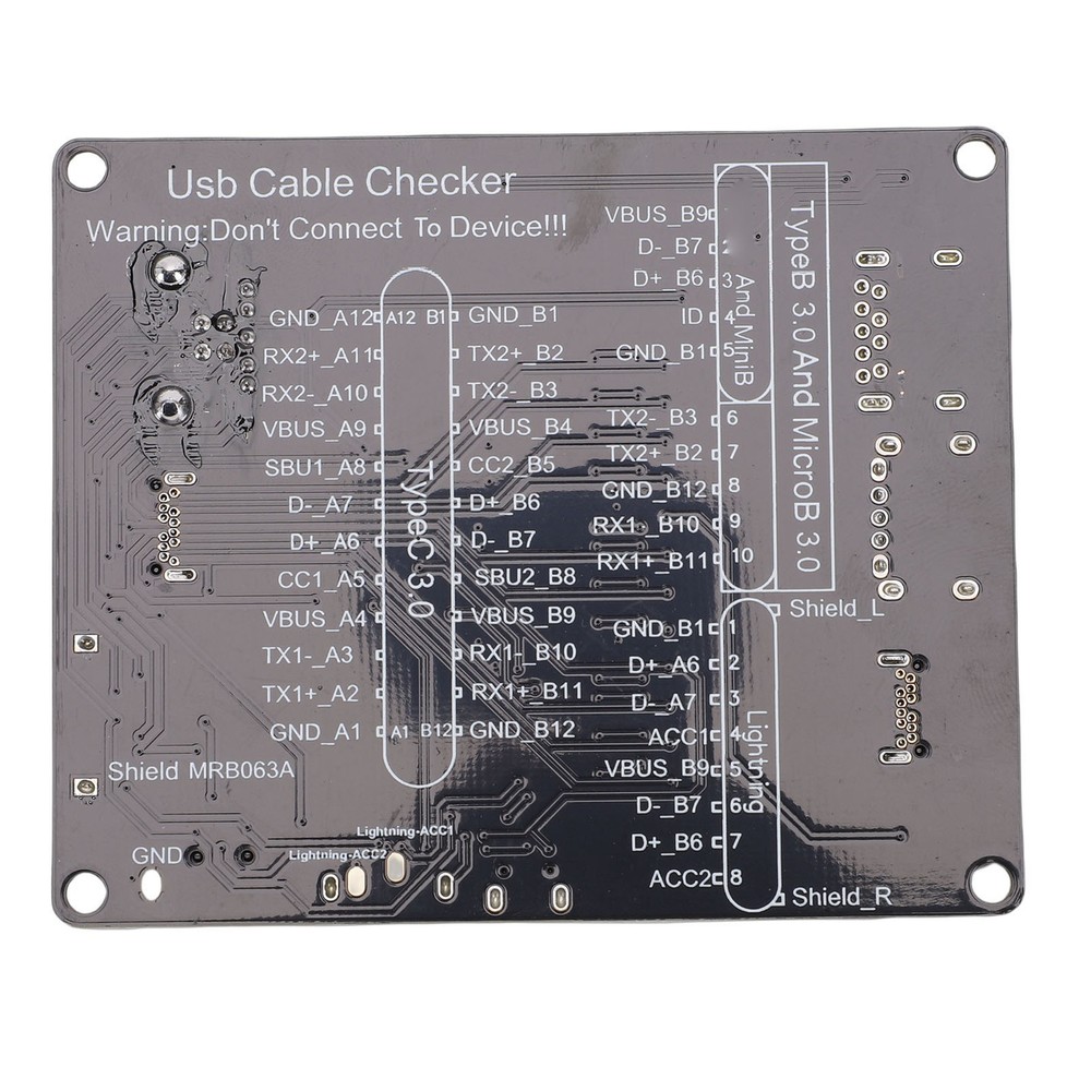 USB Cable Tester with LED Indicator Data Line Detection Board USB Cable Checker