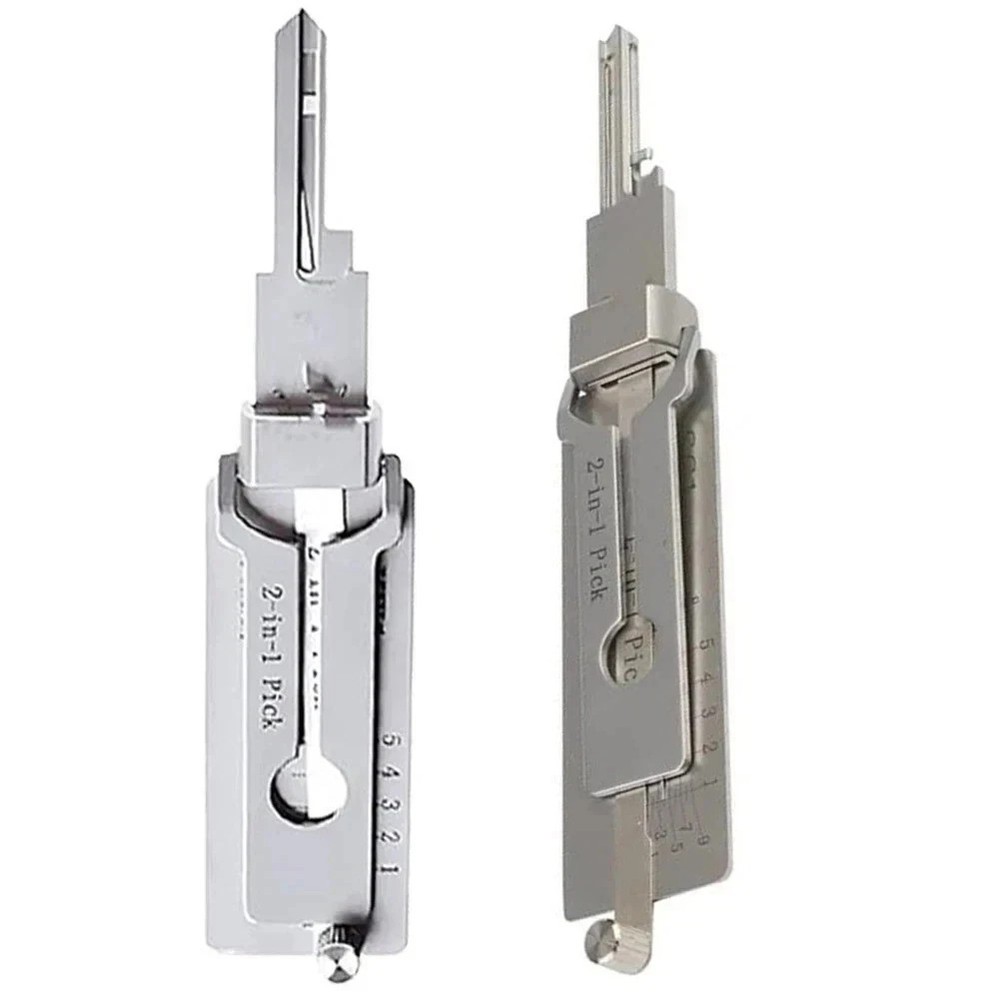 2-in-1 Stainless Steel Key Decoder SS001 PRO Lock Decoder Repair Tools-(1pc)*