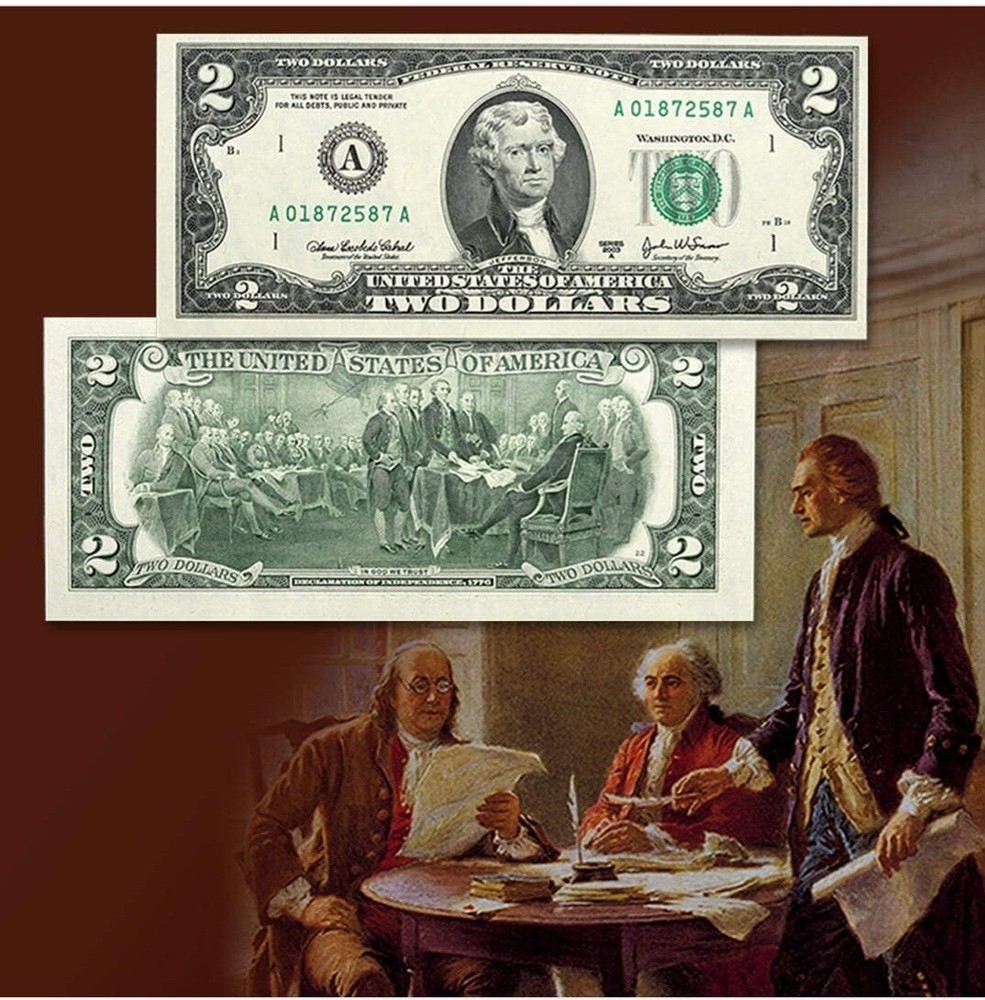 ⭐ "Seven Pack" Uncirculated/Sequential 2017 Two Dollar Bills ** Collector Grade
