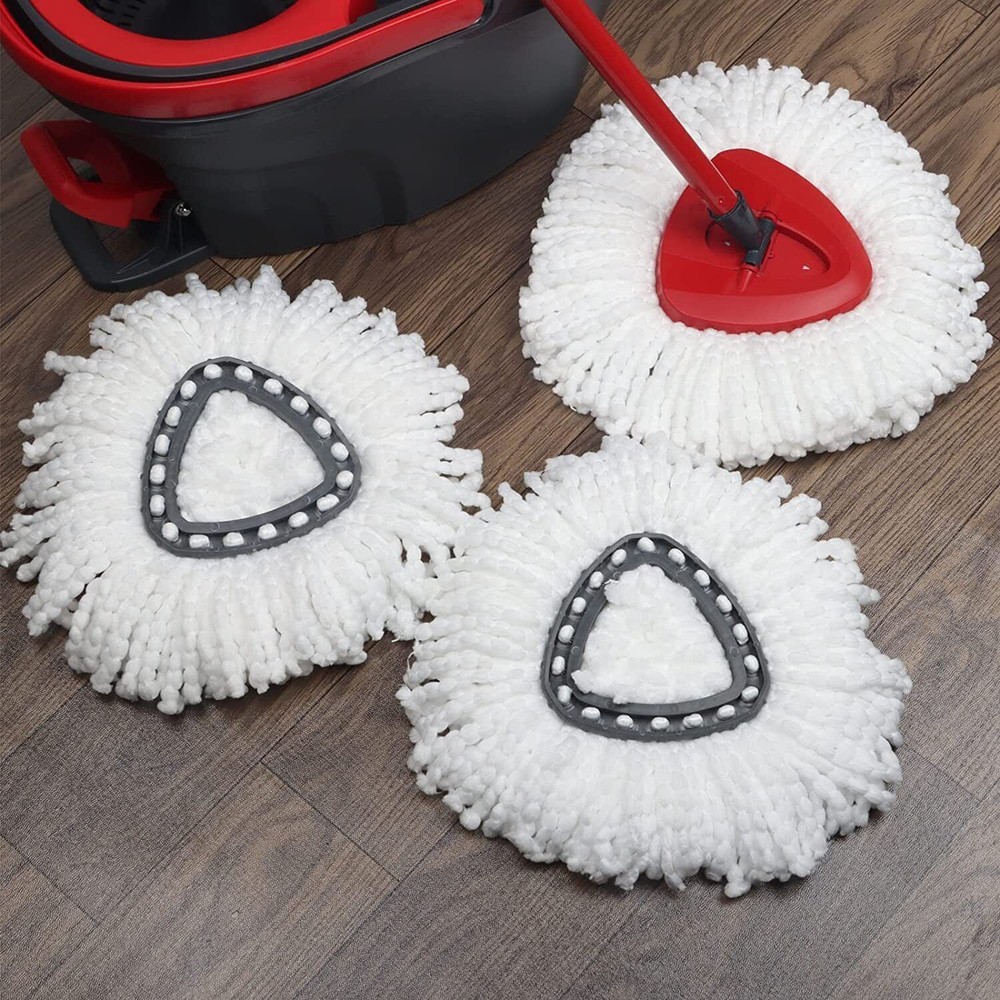 6 Pack Mop Replacement Heads For O-Ceda Easy Wrin Spin Mop, Triangle Mop Head