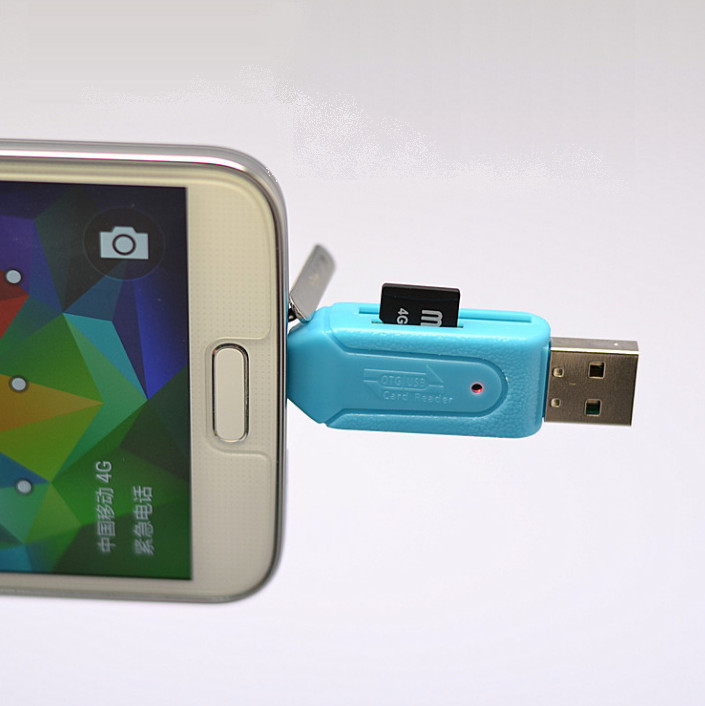 10pcs OTG card reader mobile phone / computer dual purpose card reader SD / TF