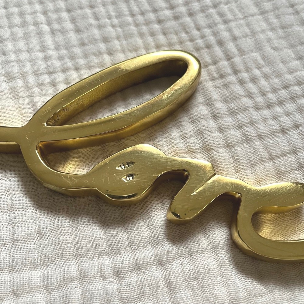 West Elm Solid Brass Love Decor