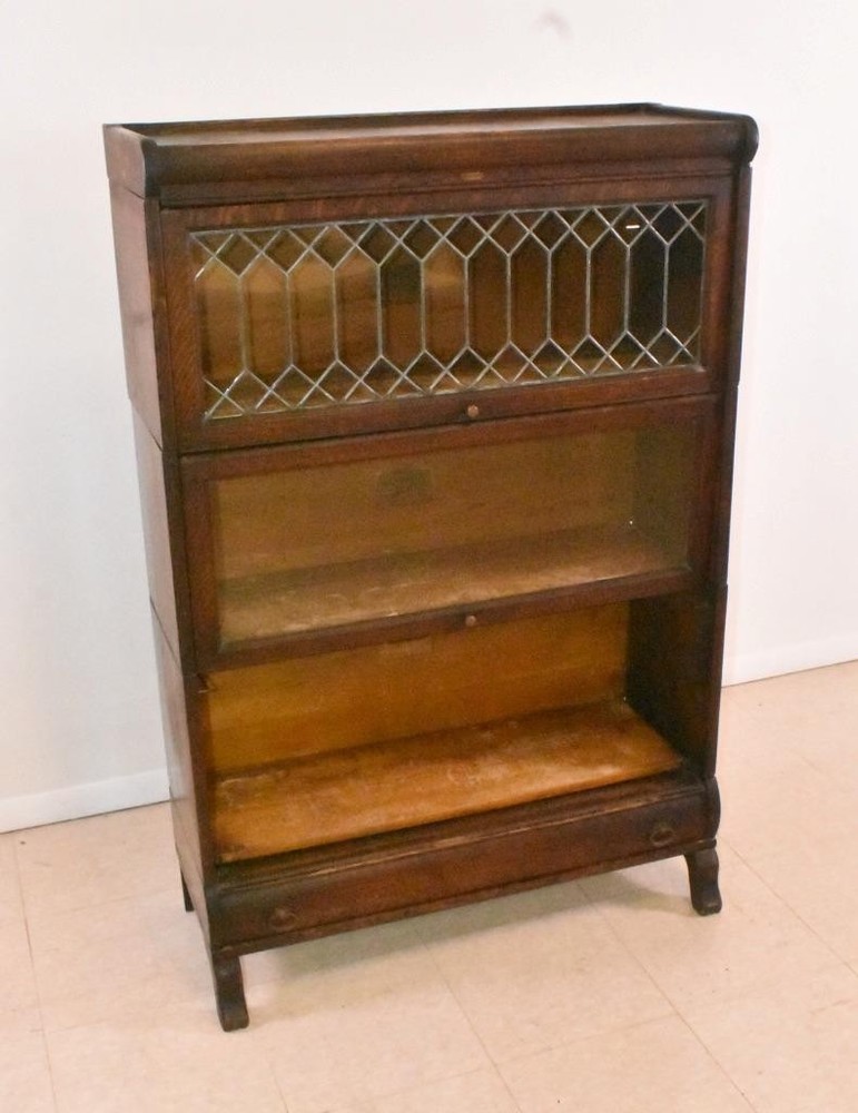 Oak 3 Section Barrister Bookcase by Lundstrom