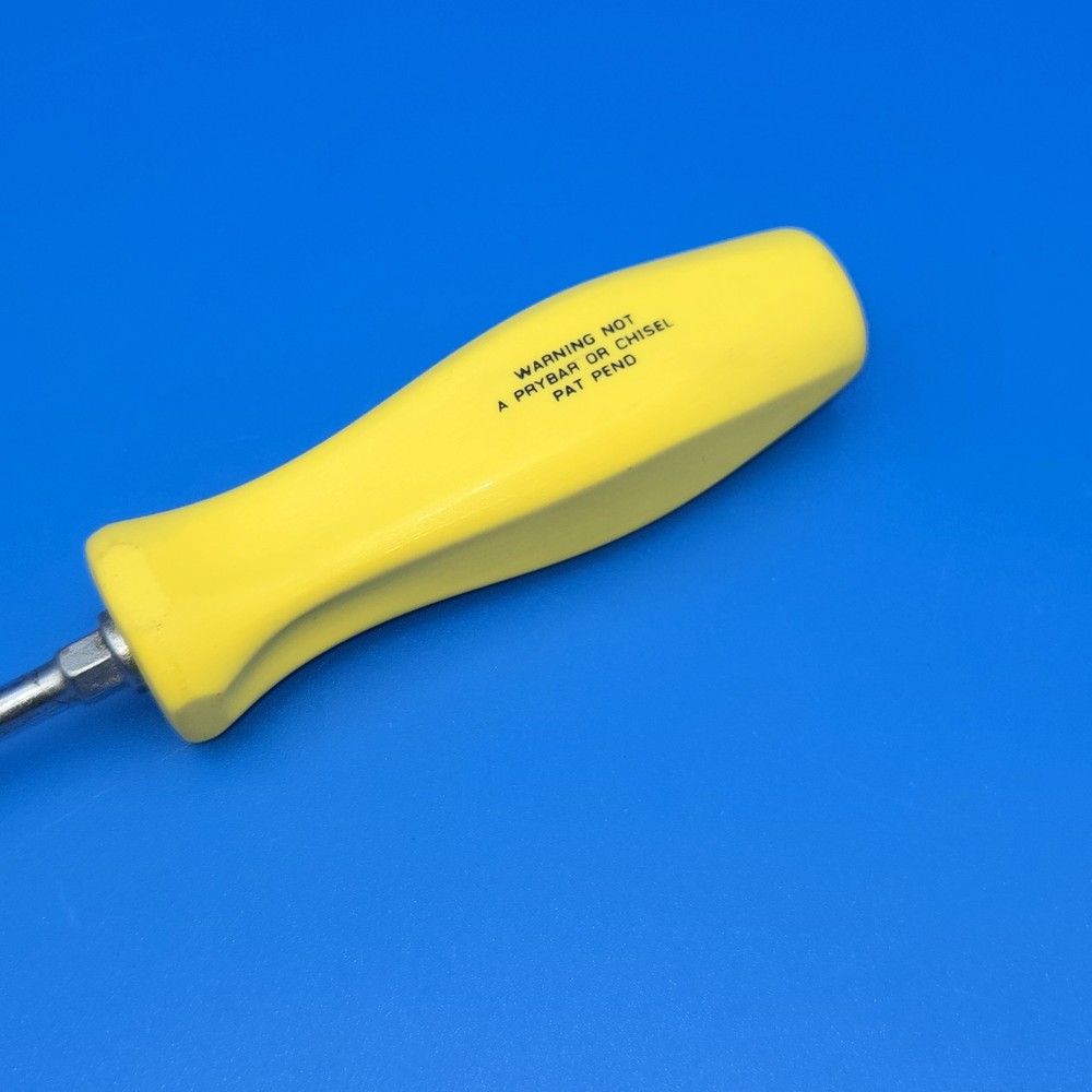 Snap On Tools #2 Phillips 14" Yellow Hard Plastic Handle Screwdriver NOS