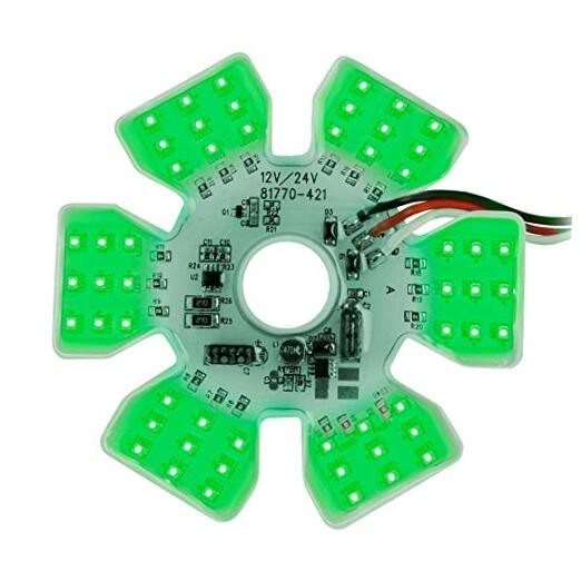 81778 Light Ultra Thin Air Cleaner Hex 54 LED Dual Function Green