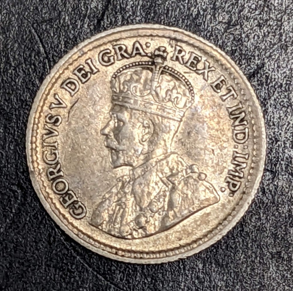 1920 Canada Silver 5 Cents George V