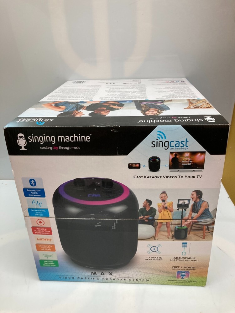 SingCast Max•Singing Karaoke Machine♡Record•w/Tv Playback◇LED Lights🥳Bluetooth♡