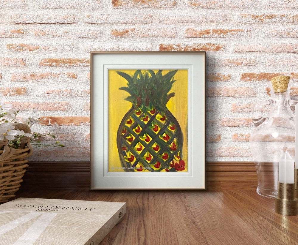 BLESSED#924 11x14 Fruit Original Abstract Neo Expressionism Modern