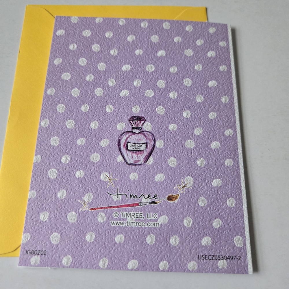 Greeting Card Blank Note Card Glittery Perfume Bottles