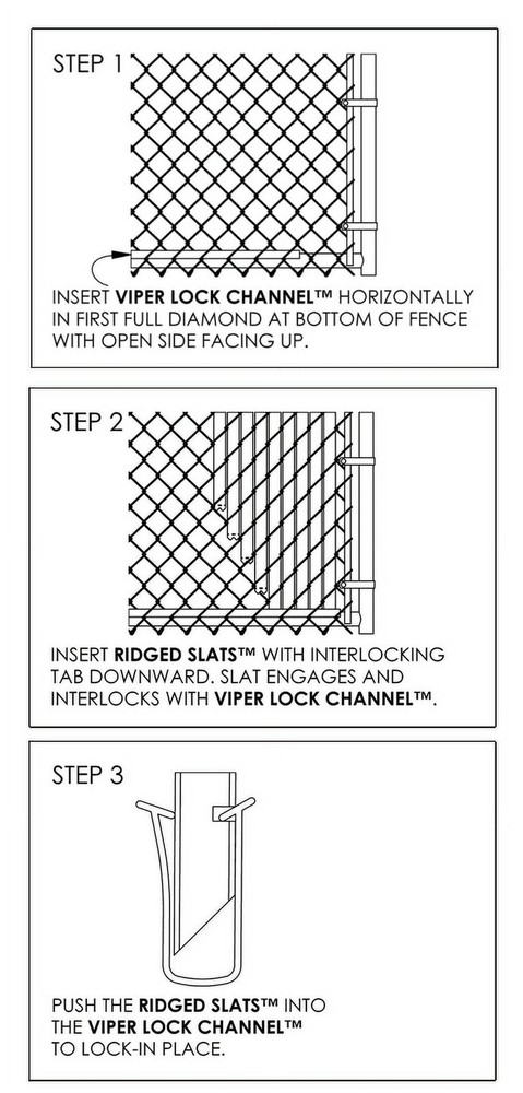 Green 4ft Ridged Slat Chain Link Fence