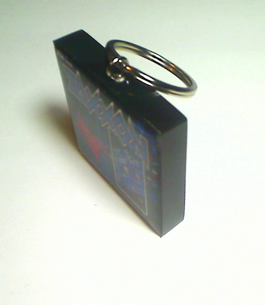 Zaxxon Arcade Coin Door accessory Keychain