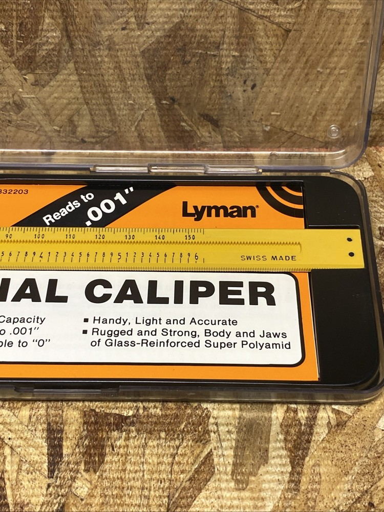 Lyman Polymer 5" Dial Caliper Bullet Reloading: Swiss Made Vintage