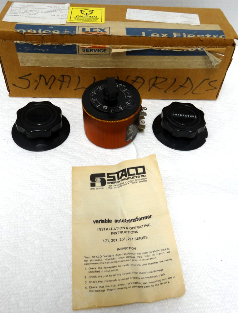 Staco Variable Transformer